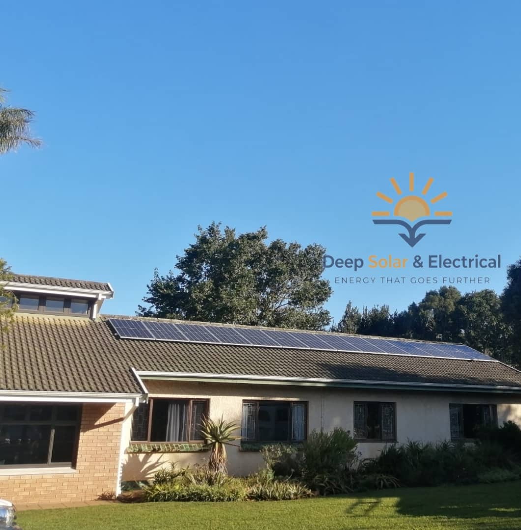 Residential home with solar panels on the roof