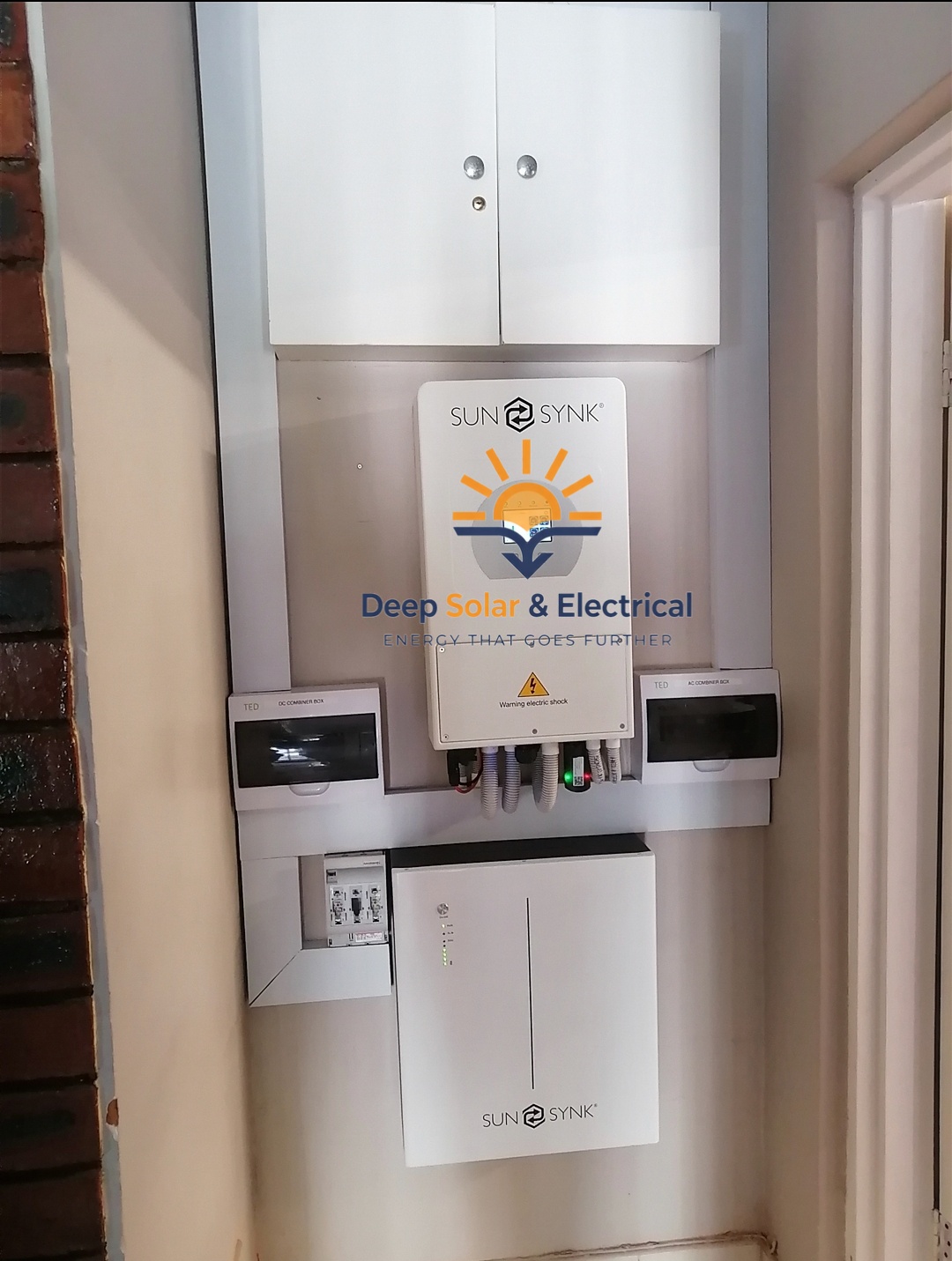 Sunsynk 5kW hybrid inverter with 104Ah 48V battery installation